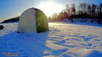 Морозная рыбалка в палатке — Рыбалка с дедом Маркелычем